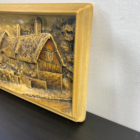 Vintage Osborne Ivorex Plaque Ann Hathaways Cottage - Picture 3 of 10